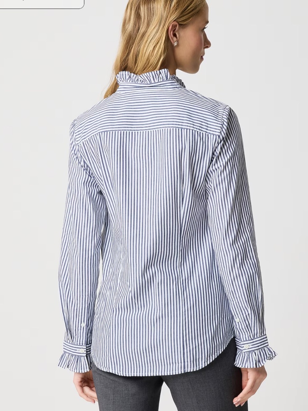 J Crew Factory Ruffleneck button-up top - Picture 3 of 5